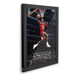 Quadro Michael Jordan Com Moldura E Vidro 33x23cm A4