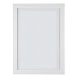 Quadro Moldura A4 21x30 Branca Em Madeira Com Vidro
