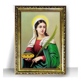 Quadro Moldura Exclusiva Santa Luzia Santa 44x32