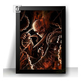 Quadro Motoqueiro Fantasma Ghost Rider Hq Decorativo Moldura