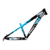 Quadro Mtb 26 Rustic Pro x Alumínio Freeride Wheeling Grau Cor Preto azul Tamanho Del Quadro 13