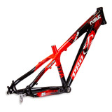 Quadro Mtb 26 Rustic Pro x Alumínio Freeride Wheeling Grau Cor Preto vermelho Tamanho Del Quadro 13