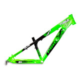 Quadro Mtb 26 Rustic Pro x Alumínio Freeride Wheeling Grau Cor Verde Neon Preto Tamanho Del Quadro 13