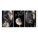 Quadro Mulheres Negras 180x90 Flor Canvas