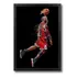Quadro Nba Michael Jordan Basquete Bola Com Moldura Preta A2