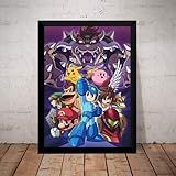 Quadro Nintendo Games Classicos Arte Poster Moldurado