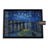 Quadro Noite Estrelada Sobre O Ródano Van Gogh A3 45x35cm