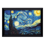 Quadro Noites Estreladas Vincent Van Gogh A4 Moldura E Vidro