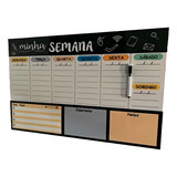 Quadro Organizador Semanal Lousa Lembretes E Avisos Brinde