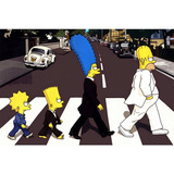 Quadro Os Simpsons Beatles Abbey Road