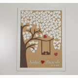 Quadro Painel Mdf Assinaturas Convidados Casamento Noivos