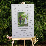 Quadro Para Assinaturas Recepção De Casamento Foto Do Casal