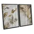Quadro Para Sala Natureza Abstrato Palha Flores C/ Moldura