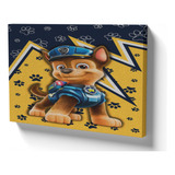 Quadro Parede Em Tela Decorativo Patrulha Canina Chase Pasto
