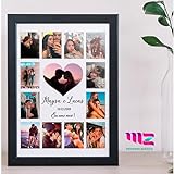 Quadro Personalizado De Vidro Decorativo Casal Coração Com Fotos Para Namorado Ou Namorada Ou Casamento