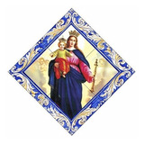 Quadro Personalizado Nossa Senhora Auxiliadora Azulejo Balão