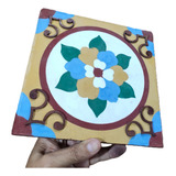 Quadro Pintado Mão Antigo 20x20cm 1 2 Kg Cimento Raridad