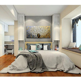 Quadro Pintura Tela água Flor Vaso Textura Prova Claro 5419