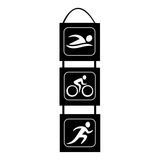 Quadro Placa Decoracao Triathlon