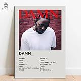 Quadro Placa Decorativa Kendrick Lamar Damn