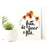 Quadro Placa Feita De Ferro E Flor