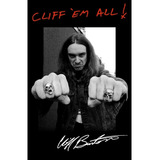 Quadro Placa Poster Mdf Metallica Cliff Burton Banda Rock