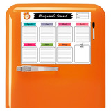 Quadro Planejador Planner Semanal Magnético Lindo Caneta