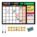 Quadro Planner Agenda Lousa 40x60 Cm Metal