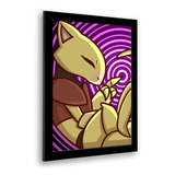 Quadro Pokémon Abra Arte Poster Emoldurado