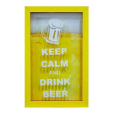 Quadro Porta Tampinhas 17x27 64580 kapos Cor Amarelo