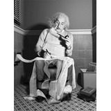 Quadro Poster Albert Einstein No Banheiro