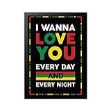 Quadro Poster Bob Marley I Wanna Love You 33x23cm