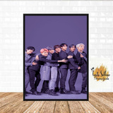 Quadro Poster C moldura Banda Bts Pop Coreano