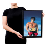 Quadro Poster C Moldura Filme Classico Rocky Balboa P7905