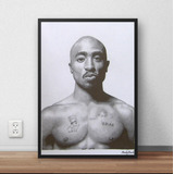 Quadro Poster C Moldura Hip Hop Rap Tupac 2pac P1868