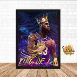 Quadro Poster C moldura Los Angeles Lakers Basquete Nba 05