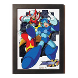 Quadro Poster C moldura Mega Man