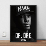 Quadro Poster C Moldura Nwa Dr Dre Rap Hip Hop 6439