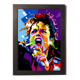  Quadro Poster Com Moldura Michael Jackson Arte Pop Decora