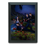 Quadro Poster Da Série The Vampire Diaries Moldura 43x33 Cm