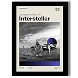 Quadro Poster Decor Cinema Filmes Minimalista A5 Com Moldura Interstellar
