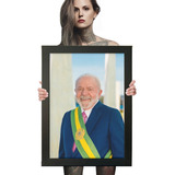Quadro Poster Decorativo Presidente Lula Livre Moldura A2