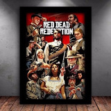 Quadro Poster Game Red Dead Redemption Moldura 42x30cm