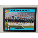 Quadro Poster Gremio Campeão Copa Do Brasil 2016 C vidro