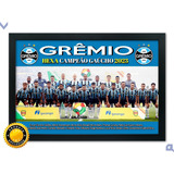 Quadro Pôster Grêmio Hexa Campeão Gaúcho 2023 40x60cm Vidro