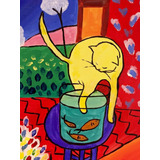 Quadro Poster Mdf Henry Matisse Cat