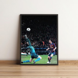 Quadro Poster Messi - Gol De Cobertura - A3 - Moldura 33x45