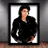 Quadro Poster Michael Jackson C/ Moldura 43x33cm A3