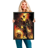 Quadro Poster Motoqueiro Fantasma Arte Hq Comic Geek A2