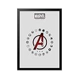 Quadro Poster Vingadores Logos 33x23cm